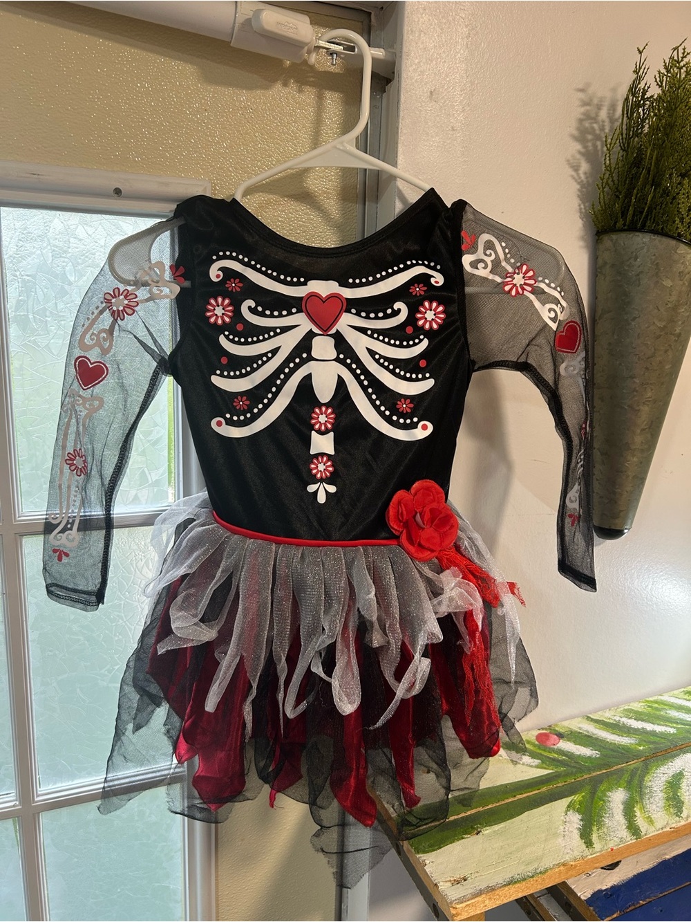 Day of the dead/ sugar skull skeleton Halloween costume size 3T-4T